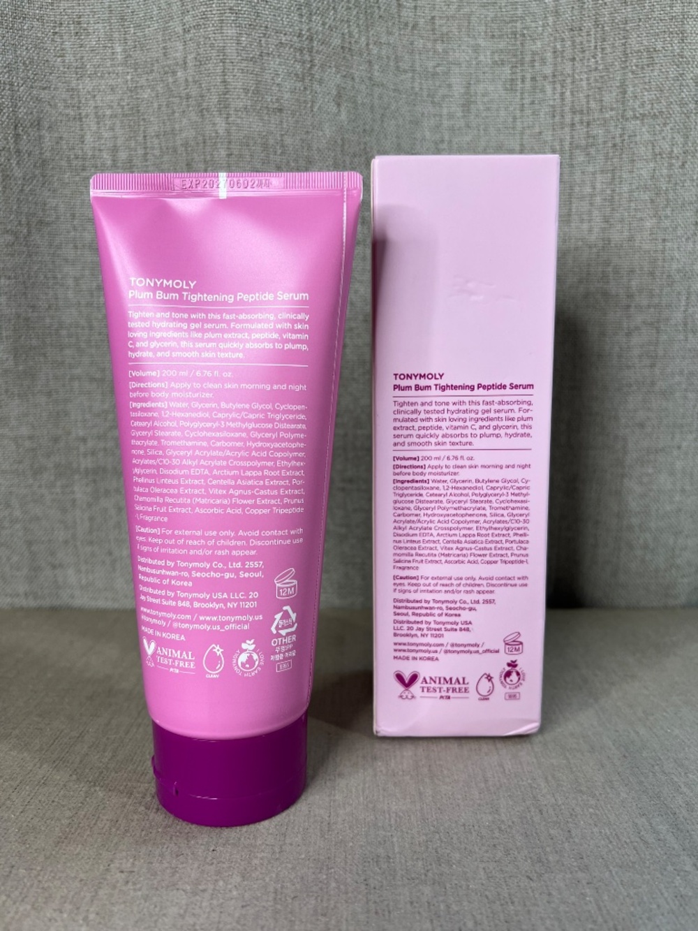 ❤️ TONYMOLY Plum Bum Tightening Peptide Body Serum - Picture 4 of 11